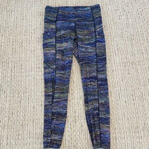 Lululemon cropped wunder under Multicolor Leggings